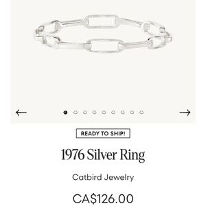 Catbird 1976 silver ring